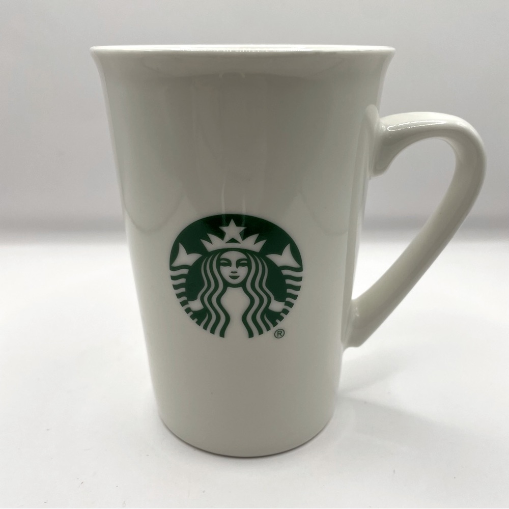 Starbucks 2019 White with Green Logo Ceramic Coffee Mug (10 oz)